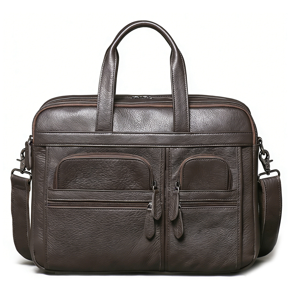 Leather Work Laptop Bag - Мужской портфель из натуральной кожи, деловая