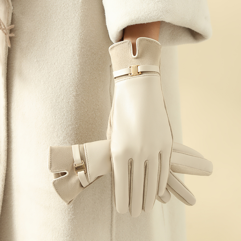 Leather Work Winter Gloves - 1 пара зимних перчаток для женщин