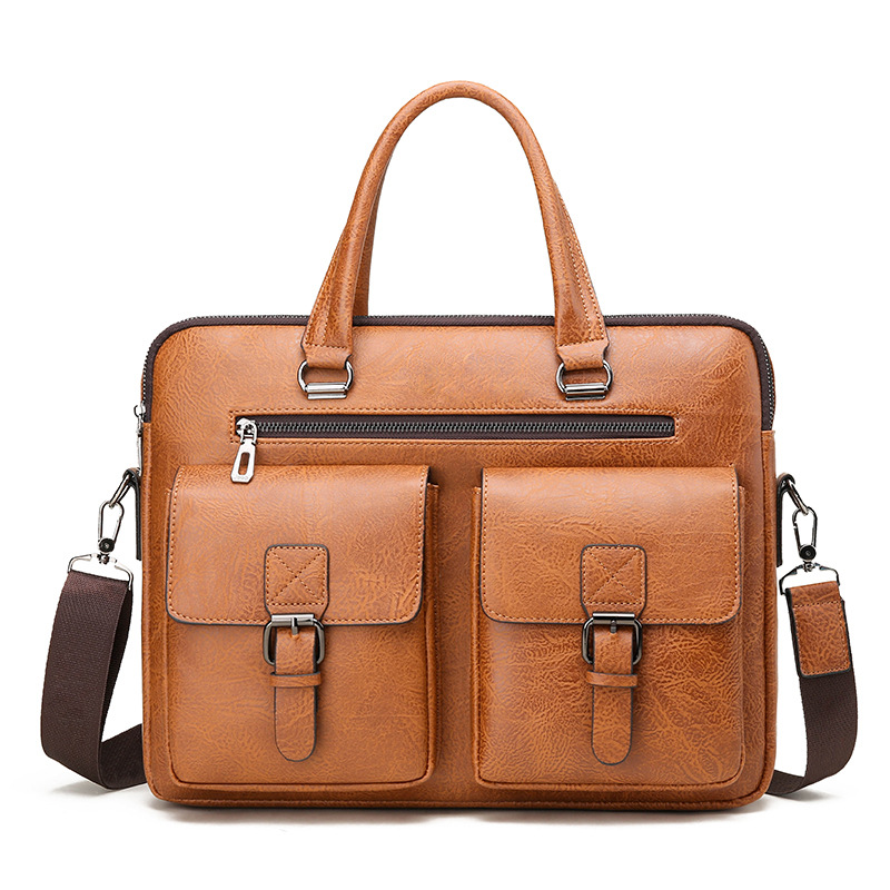 Leather Work Laptop Bag - Роскошный брендовый деловой портфель для мужчин,