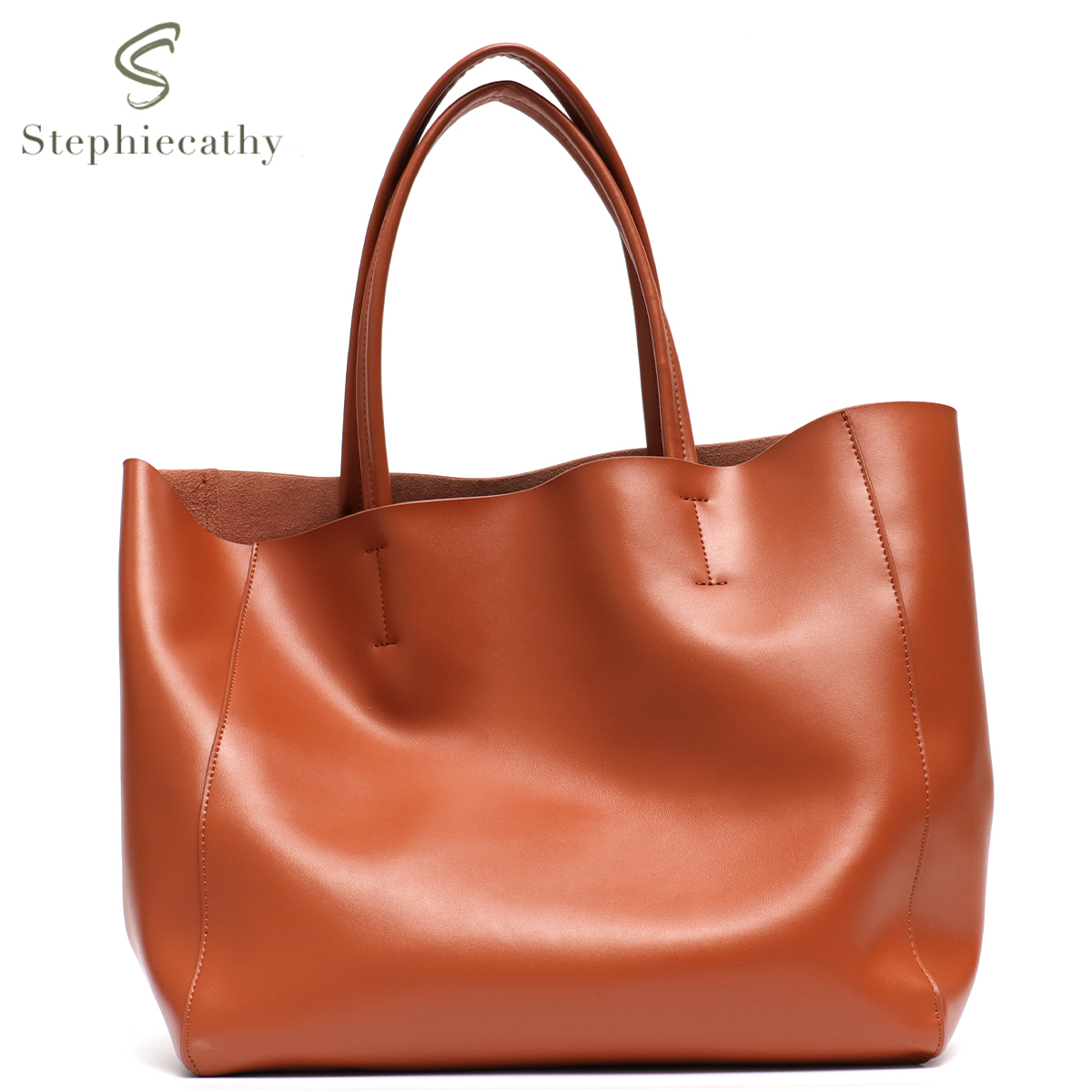 Leather Work Bag Women - Минималистичная большая сумка-тоут, женские модные сумки
