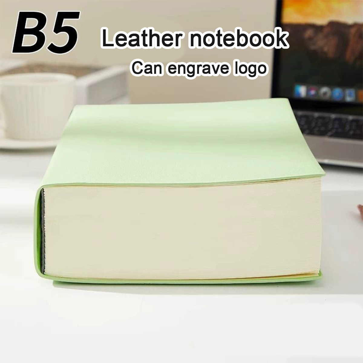 Leatherwork Logo - (Возможна гравировка логотипа) Сверхтолстый кожаный блокнот