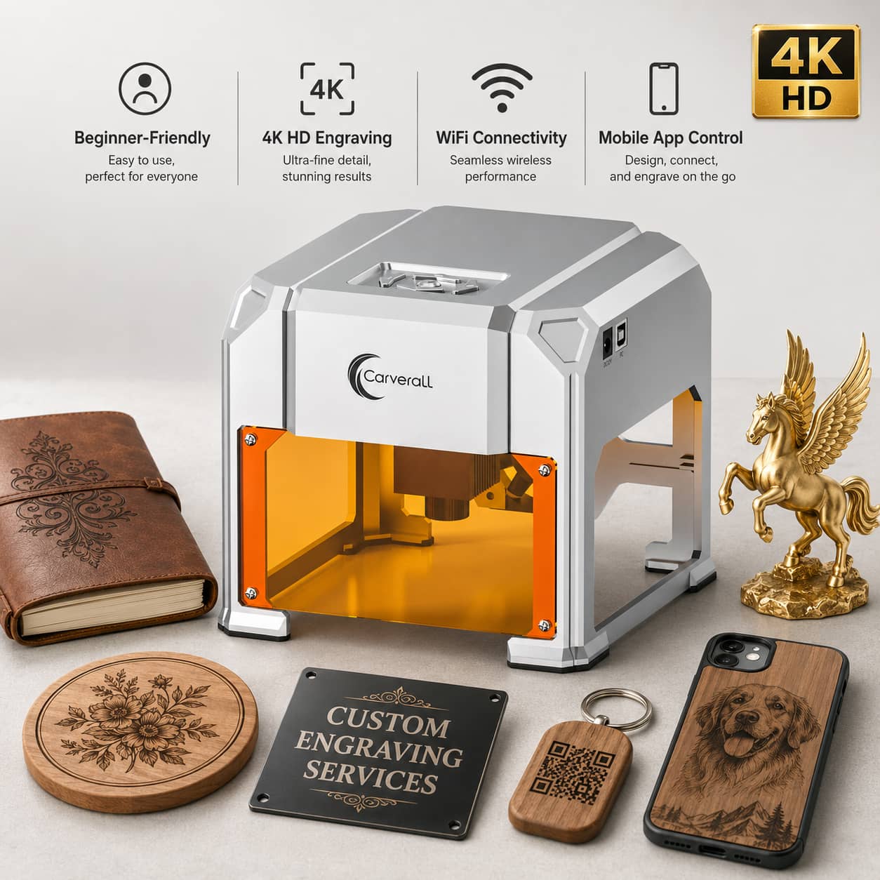 Leatherwork Diy - Лазерный гравер Carverall, K4 3W, A1