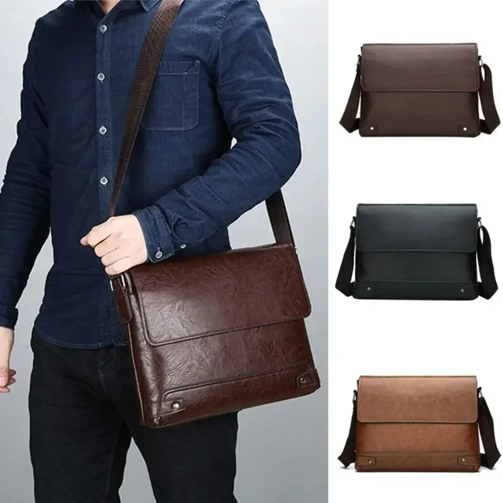Leather Work Laptop Bag - Мужской портфель из искусственной кожи Tote