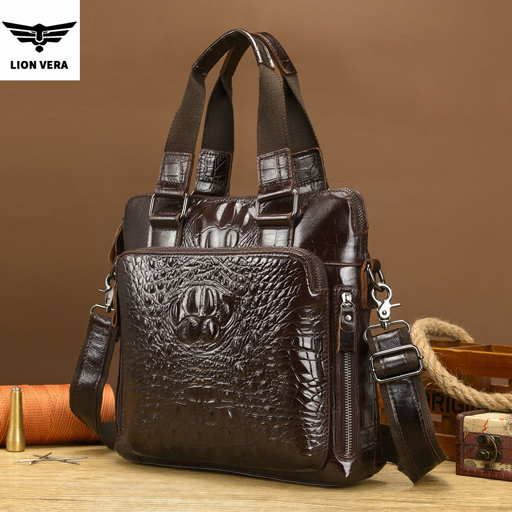 Leather Work Bag Men - Мужская сумка LION VERA из натуральной