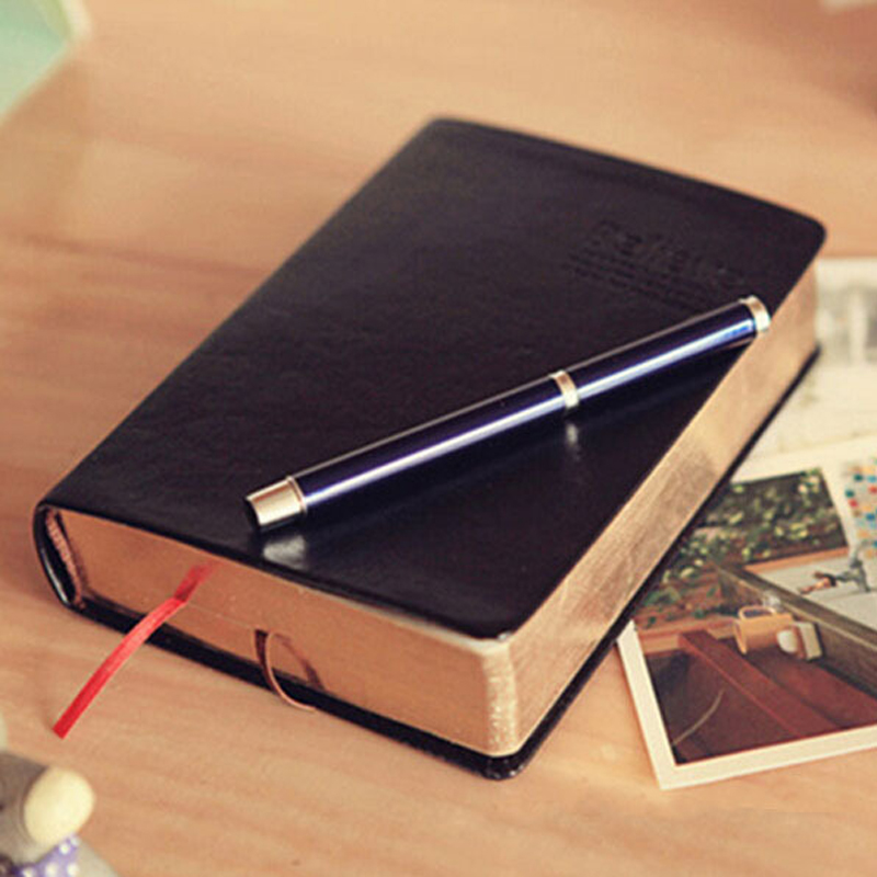 Leather Work Diary - Винтажный толстый кожаный библейский блокнот, пустой