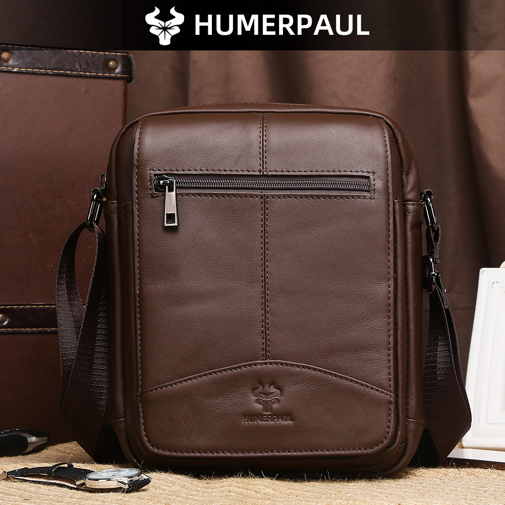 HUMERPAUL Мужская сумка через  – обзор и цена Leather Work Bag Men