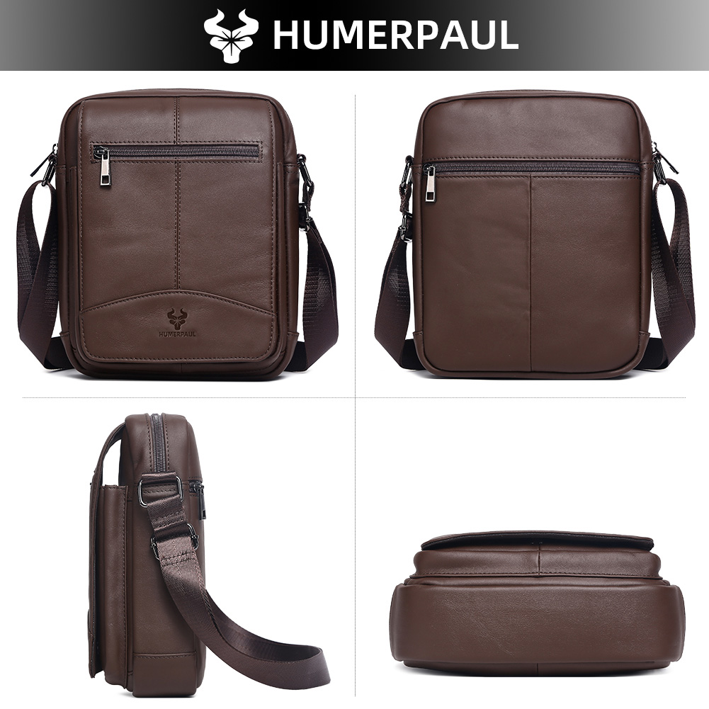 HUMERPAUL Мужская сумка через  – обзор и цена Leather Work Bag Men