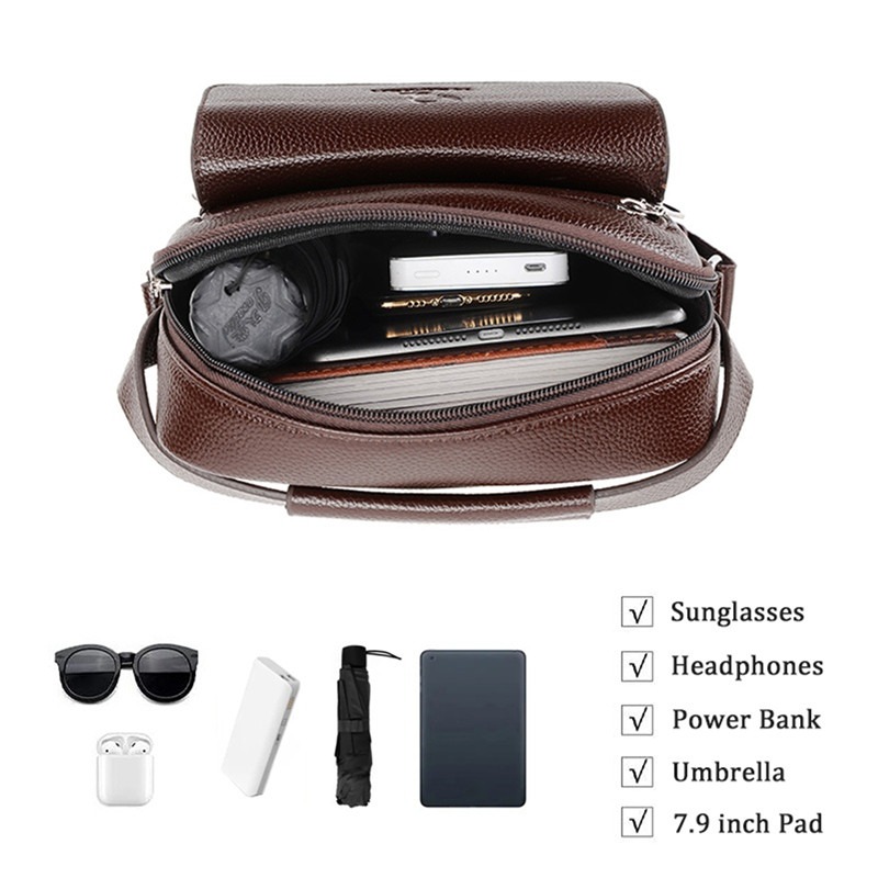 Сумка на плечо из искусственно – обзор и цена Leather Work Bag Men