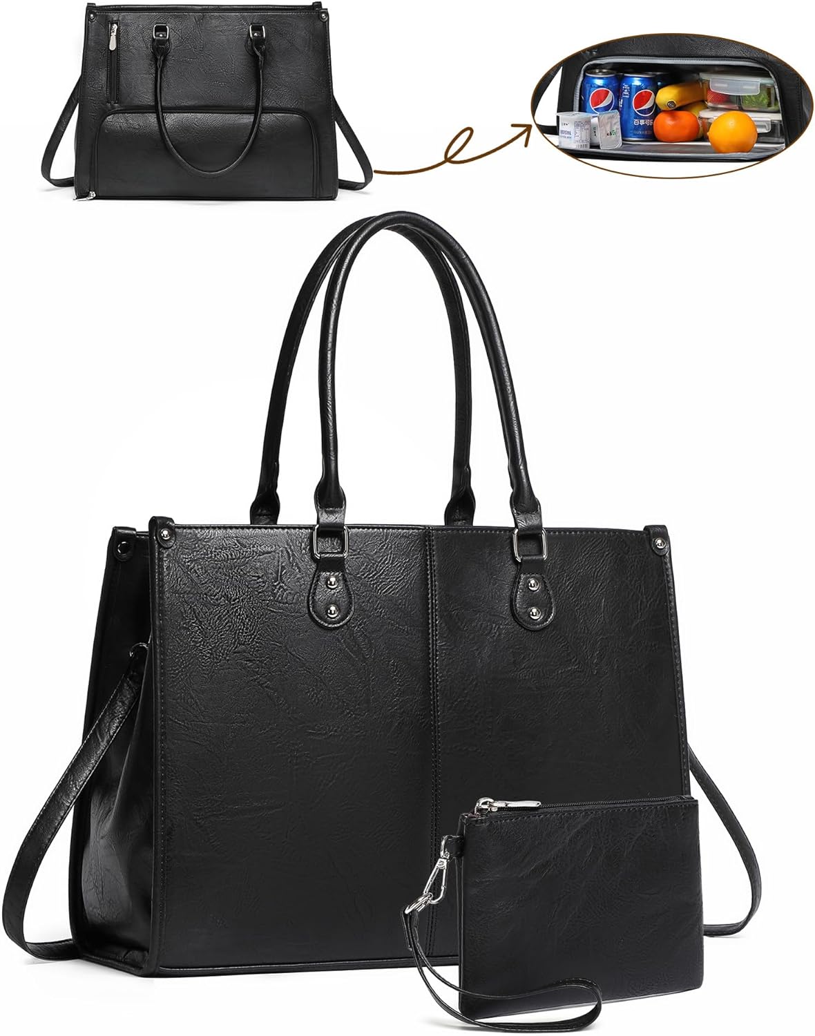 Сумка-тоут для ноутбука 2-в-1  – обзор и цена Leather Work Laptop Bag