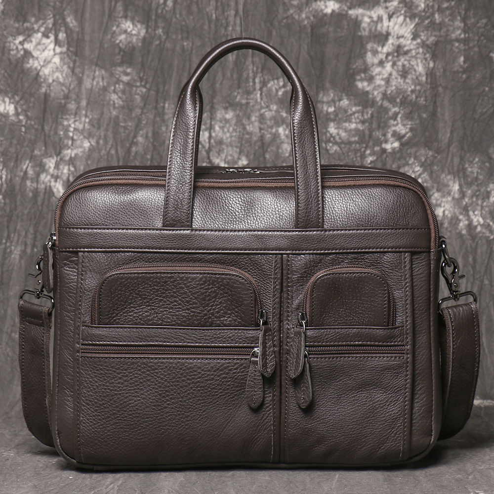 Мужской портфель из натурально – обзор и цена Leather Work Laptop Bag