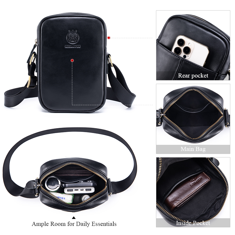 Мужская повседневная сумка чер – обзор и цена Leather Work Bag Men