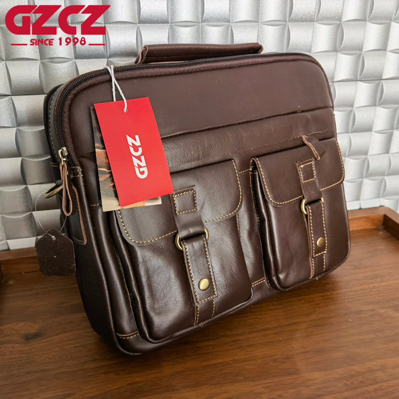 Мужская сумка GZCZ: деловая, д – обзор и цена Leather Work Bag