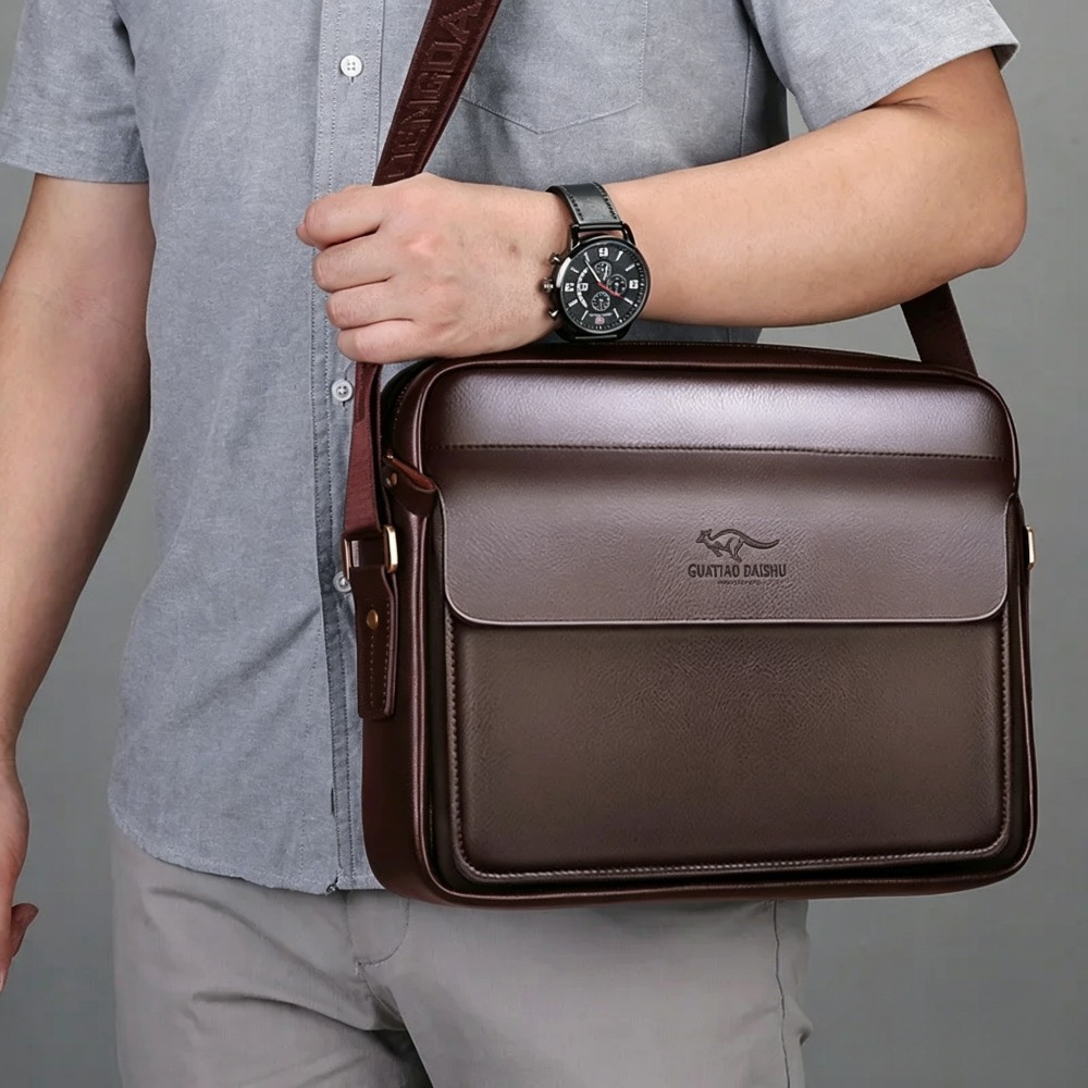 Мужская сумка через плечо из и – обзор и цена Leather Work Laptop Bag