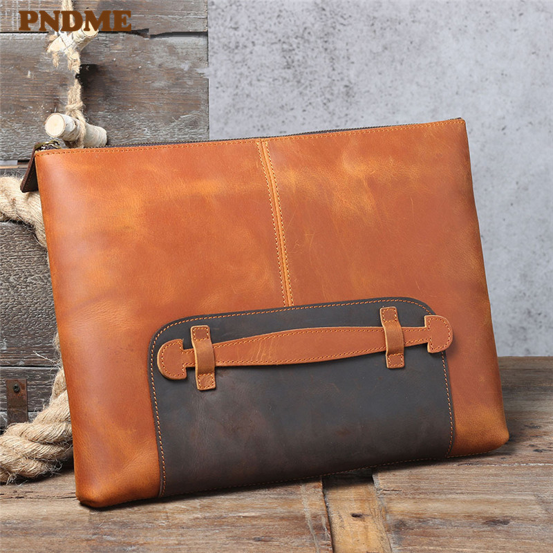 Винтажная мужская сумка-клатч  – обзор и цена Leather Work Laptop Bag