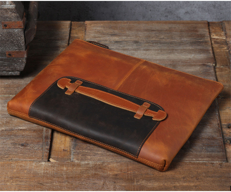 Винтажная мужская сумка-клатч  – обзор и цена Leather Work Laptop Bag