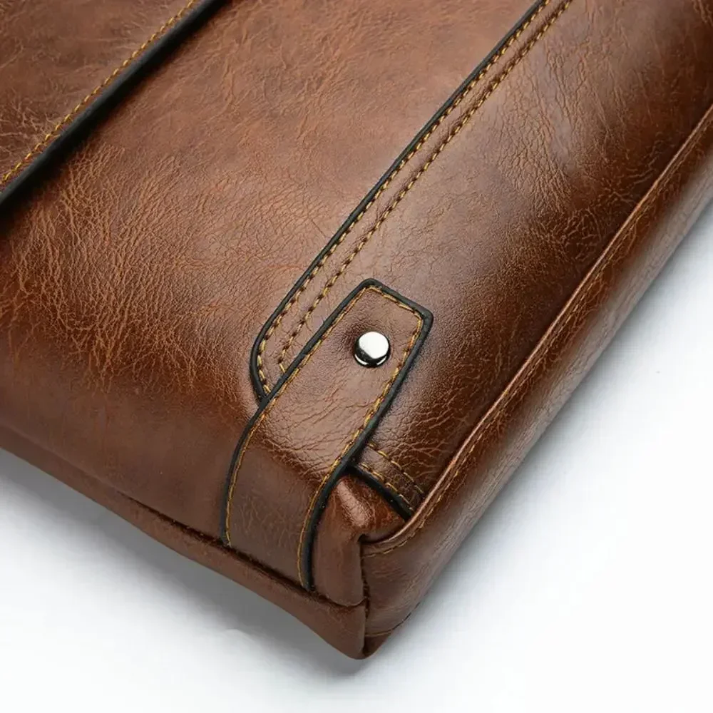 Мужской портфель из искусствен – обзор и цена Leather Work Laptop Bag