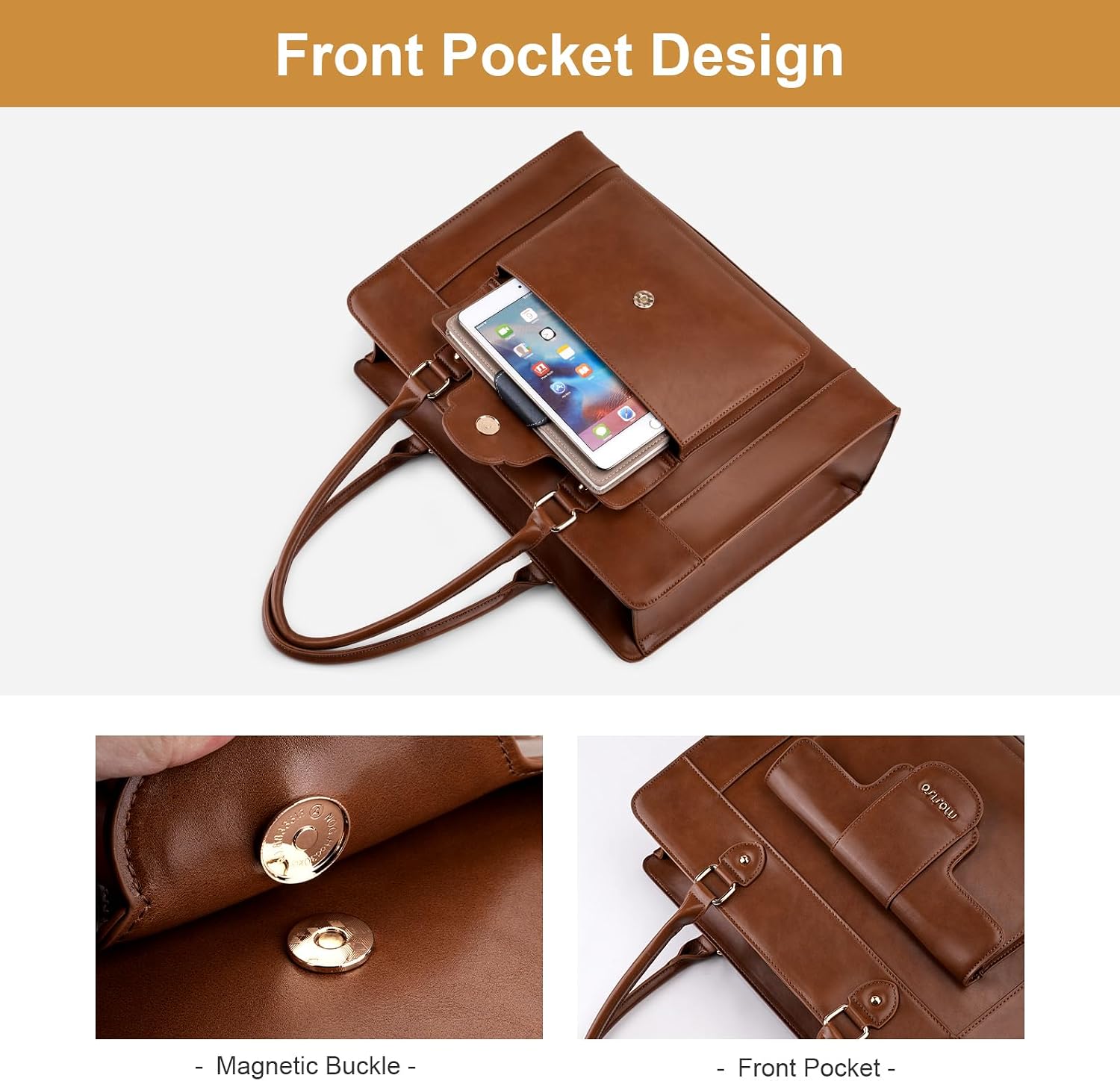 Сумка-портфель MOSISO для ноут – обзор и цена Leather Work Laptop Bag