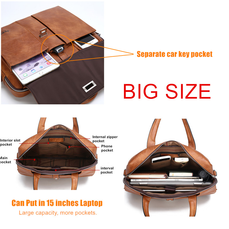 Мужской кожаный портфель Jeep  – обзор и цена Leather Work Laptop Bag